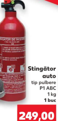 Stingător auto tip pulbere P1 ABC 1 kg 1 buc