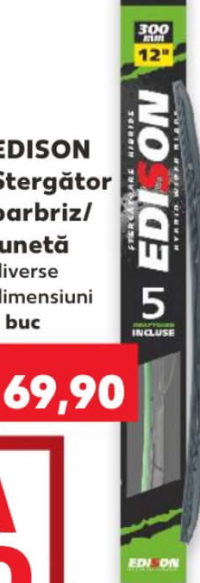 Edison Ștergător parbriz/lunetă diverse dimensiuni 1 buc