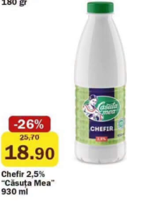 Căsuța Mea Chefir 2,5% 930 ml