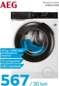 AEG Mașină de spălat LFR62144BE 10kg 1400rpm
