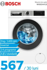 Bosch Mașină de spălat WGG244120 9kg 1400rpm