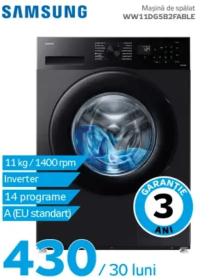 Samsung Mașină de spălat WW11DG5B2FABLE 11kg 1400rpm
