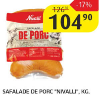 Nivalli Safalade de porc, kg