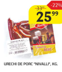 Nivalli Urechi de porc, kg