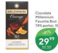 Ciocolata Millennium Favorite Brut 74% portocale 100g