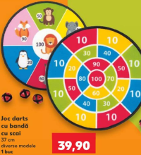 Kidland Joc darts cu bandă cu scai 37 cm 1 buc