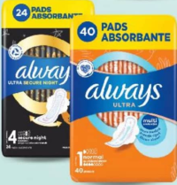 Always Ultra Absorbante igienice normal / super / night 24 / 28 / 32 / 40 buc