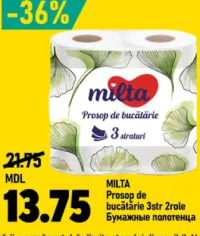 MILTA Prosop de bucătărie 3str 2role