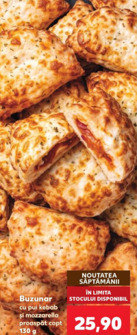 Buzunar cu pui kebab și mozzarella proaspăt copt 130 g