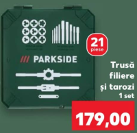 Parkside Trusă filiere și tarozi 21 piese 1 set