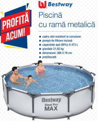 Bestway Piscină cu ramă metalică Steel Pro MAX 366 x 76 cm