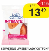 Lady Cotton Intimate Șervețele umede 20buc