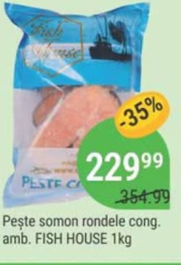 FISH HOUSE Pește somon rondele cong. amb. 1kg