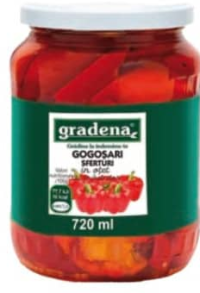 Gradena Gogoșari sferturi în oțet 720g