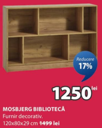 Mosbjerg Bibliotecă 120x80x29 cm